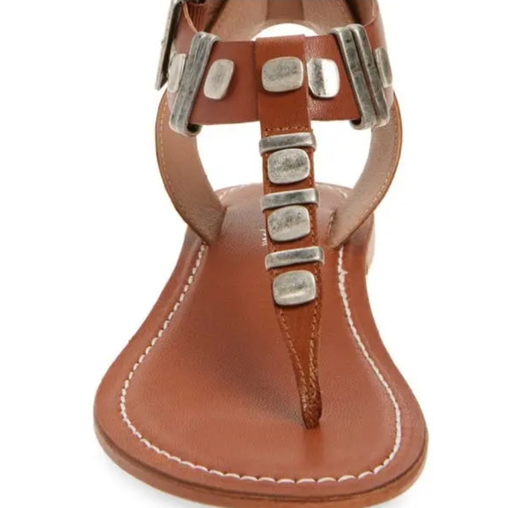 Jeffrey Campbell Leif sandal In Cognac Combo....SIZE 7